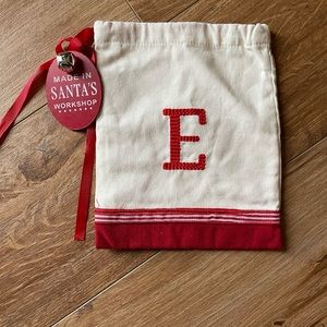Letter "E" santa sack bag